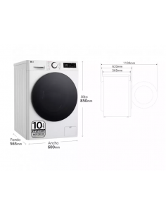 Lavadora LG F4WR6011AGW 2
