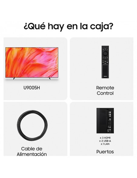 Contenido de la caja Samsung TU98U9005HUXXC