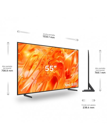 Medidas oficiales Samsung TQ55QN70HAUXXC